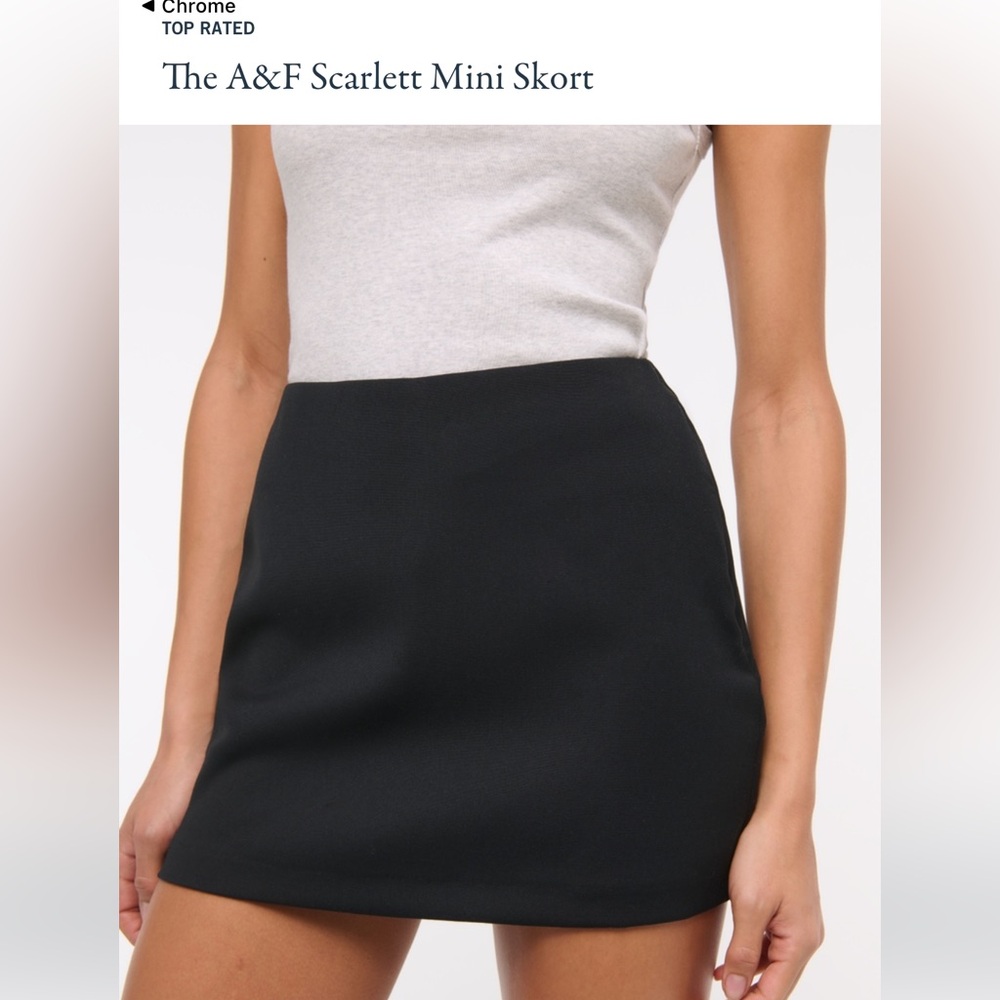Abercrombie women’s black crepe skort